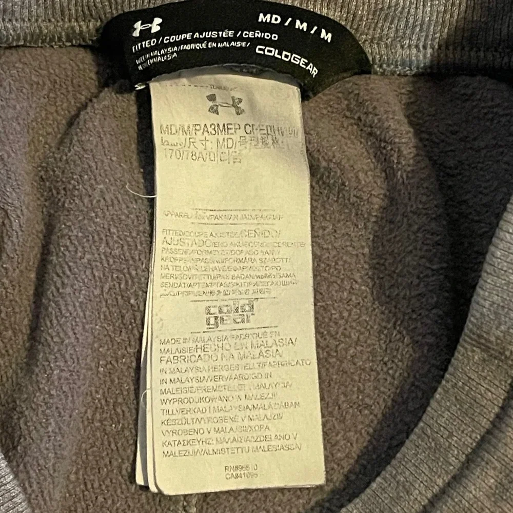 Under Armour ColdGear Fitted Mens Gray Joggers Sweatpants Size Medium MD Fleece
